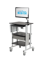 hospital computer carts rolling wheels