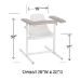Narrow Standard Height Space Saving Blood Draw Chair with Contoured Seat - 1202-L/N
