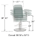 Adjustable Hydraulic Lift Blood Draw Chair with L-Arm - 1202-LU/AH