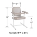 Fully Upholstered Narrow Standard Height Space Saving Blood Draw Chair - 1202-LU/N