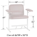 Extra Wide Fully Upholstered Blood Draw Chair L-Arm & Footrest - 1202-LXL/XT