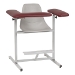 Tall Blood Draw Chair with Contoured Seat and L-Arm - 1202-LXT