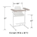 Contoured Seat Narrow Tall Height Space Saving Blood Draw Chair - 1202-LXT/N