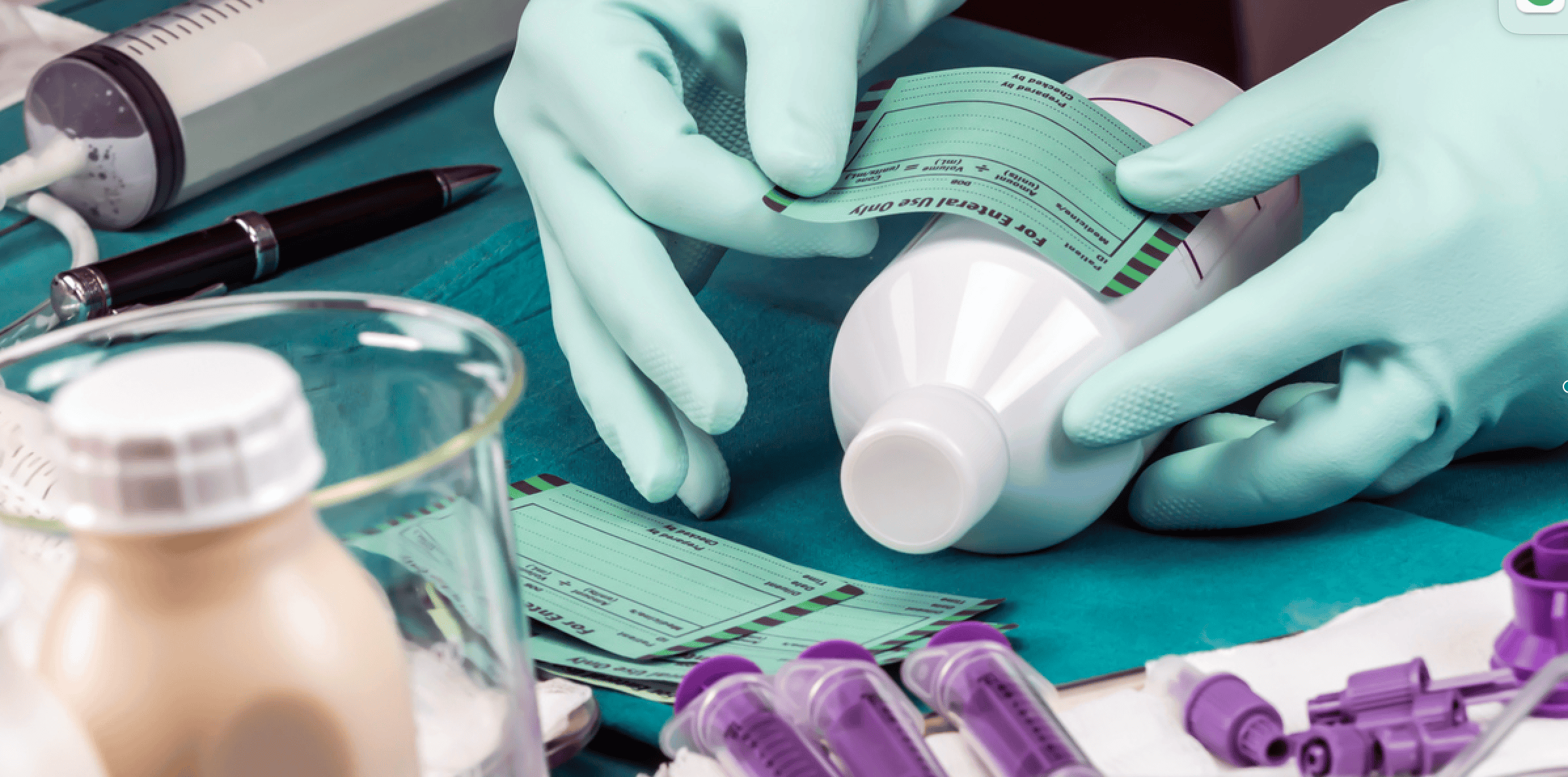 doctor labeling and organizing important medical supply equipment