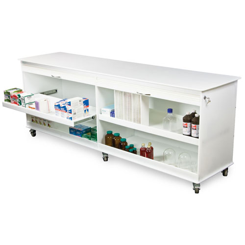 Island 8 Foot Lab Cart 